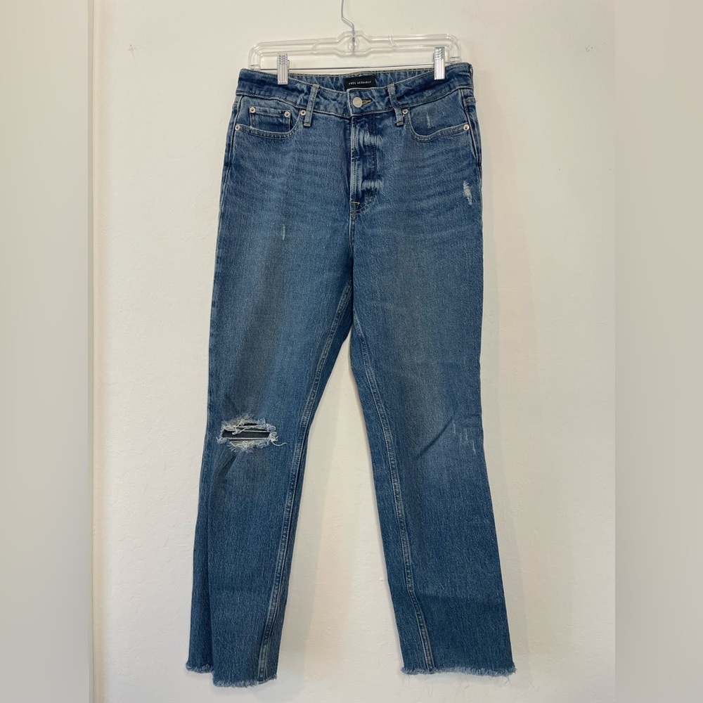 Stylish Distressed Blue Jeans
